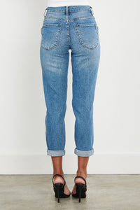 High Waisted Boyfriend Jeans - PinkLuscious