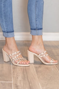 Studded  Heel - PinkLuscious