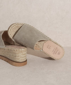OASIS SOCIETY Ivy   Espadrille Platform Slide - PinkLuscious