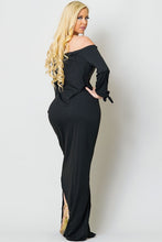 Load image into Gallery viewer, OFF SHOULDER KISS MAXI DRESS - PinkLuscious