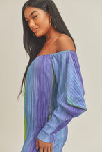 Load image into Gallery viewer, OFF SHOULDER PLEATED MINI DRESS - PinkLuscious