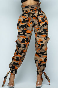 High Waist Camo Pants - PinkLuscious