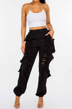 Load image into Gallery viewer, Ruffled Destroyed Jeans - PinkLuscious