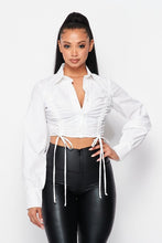 Load image into Gallery viewer, Women’s Buttoned Down Crop Top - PinkLuscious