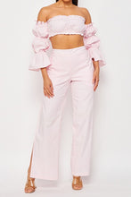 Load image into Gallery viewer, Off Shoulder Ruffled Top &amp; Pants Set - PinkLuscious